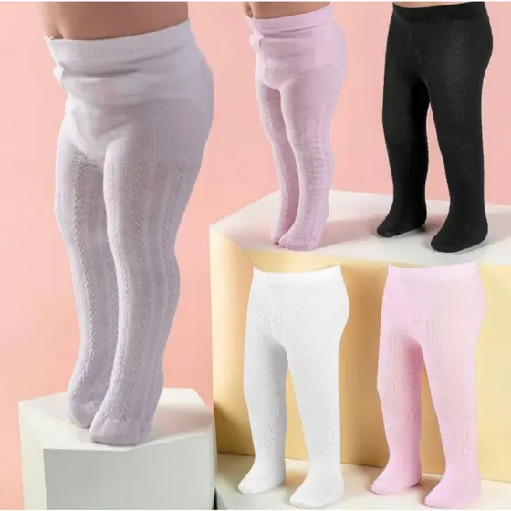 MEIA CALCA INFANTIL GROSSINHA BEBE MENINA INVERNO FRIO KIDS ALGODAO USAR COM VESTIDO VARIAS CORES