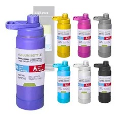 Garrafa Térmica Squeeze 600 Ml Aço Inox Alça Tampa Rosquear