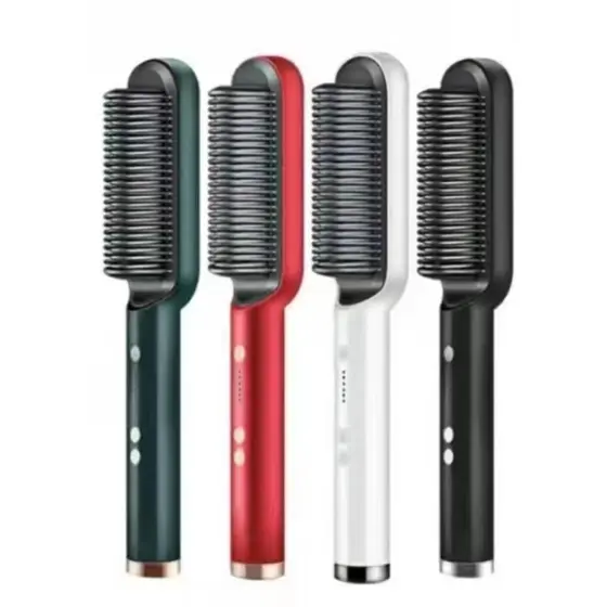 Escova Alisadora Bivolt 5 Em 1 - Alisa Hidrata Modela Alinha E Anti-Frizz