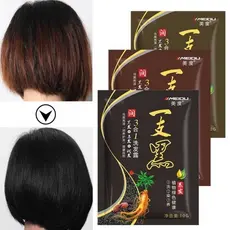 Shampoo tonalizante Medududu 30g, tamanho de teste, natural, preto-acinzentado, forte cobertura.
