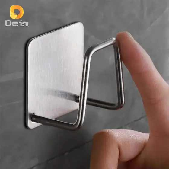 Kit 4 Aço Inoxidável Gancho Adesivo Multifuncional Suporte Porta Esponja Para Bucha De Pia e Parede
