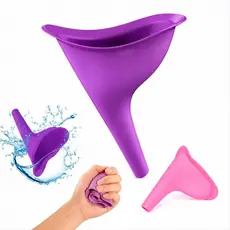 Urinol Portátil Feminino Reutilizável de Silicone para Viagem Camping Trilha Festival Banheiro