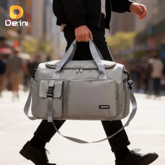 Bolsa Esportiva 36L Viagem Academia Impermeável Grande com Suporte Mala e Bolso Traseiro