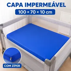 Capa Impermeável Colchão Berço Chiqueirinho 100x70x10