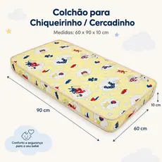 Colchão P/ Berço Cercadinho/ chiqueirinho Mini 90x60x10cm luckspuma
