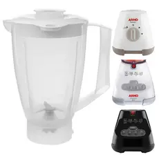 Copo para Liquidificador Compatível com Arno Faciclic / Faciclic Juice / Arno Clic Pro 500w Branco Translucido