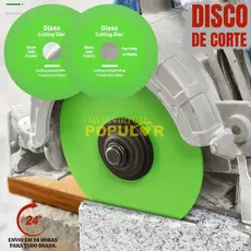 Disco De Corte Para Vidro Porcelana Piso Cerâmica Jade e Cristal 100mm x 15mm