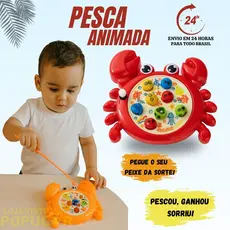 Pescaria Pega Peixe Pesca Animada Brinquedo Jogo Infantil