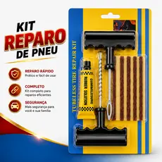Kit de Reparo a Frio para Pneu sem Câmera 6 peças Macarrão Borracheiro