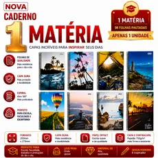 Caderno Espiral Capa Dura Universitário 1 Matéria 96 Folhas grande Com pauta sem adesivo