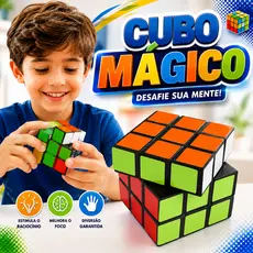 Cubo Mágico Profissional Quebra Cabeça Diversão Passa Tempo