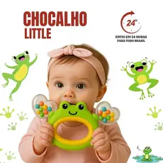 Chocalho para bebê Brinquedo Sensorial Musical Infantil Caranguejo
