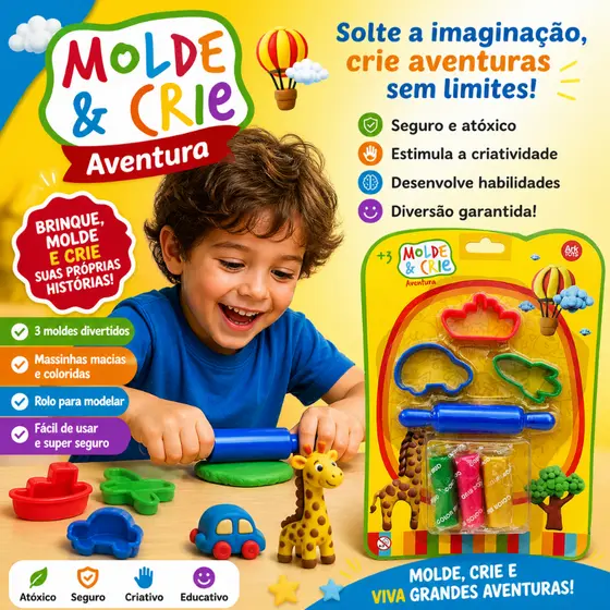 Molde Para Massinha De Modelar Peças E Cores E Formas Sortidas Kit Festa Infantil Lembrancinha