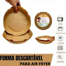 Forma De Airfryer Descartavel Antiaderente Fritadeira com 50 unidades 16cm x 4,5cm