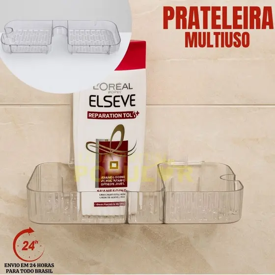 Suporte De Shampoo Prateleiras De Banheiro Sem Furo Acrilico