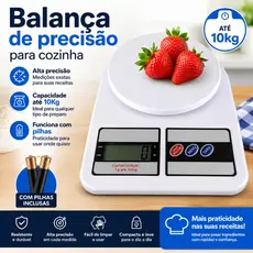 Balança Digital de Cozinha de Precisão 1g a 10Kg SF400 - Nutrição e Dieta
