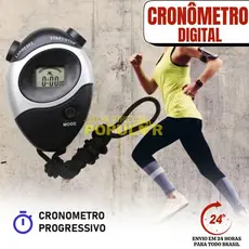 Cronômetro Mão Digital Progressivo Alarme Esporte Profissional Com Corda