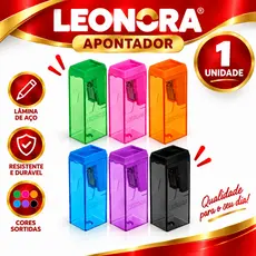 Apontador Escolar Com Depósito Leonora Leo & Leo