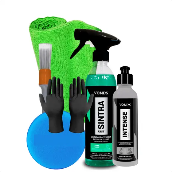 Kit Limpeza Interna Vonixx  Sintra Fast 500ml + Intense 240ml + Pincel + Luva + Microfibra