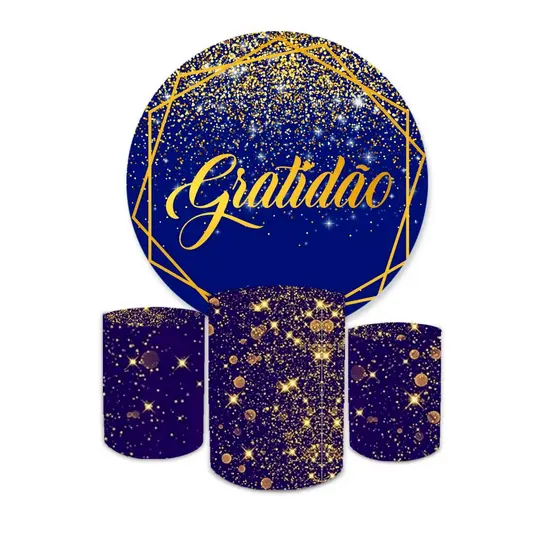 Capa Painel e Cilindros Veste Fácil Decoração Aniversário Gratidão Glitter Modelos
