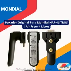Cabo Reforçado Original para Air Fryer Mondial NAF 4 Litros -  Para cesto quadrado