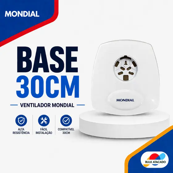 Base Branca Para Ventilador Mondial 30cm VSP-30 NV-03 NV-15 Peça Reposição Original