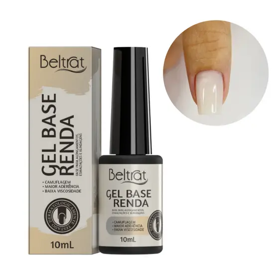 Gel Base Renda Beltrat 10ml / Blindagem Capa Base De Unhas em Gel