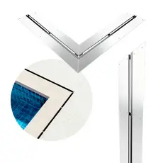 Ralo Para Borda de Piscina Canto Cantoneira Em Aço Inox 50X12
