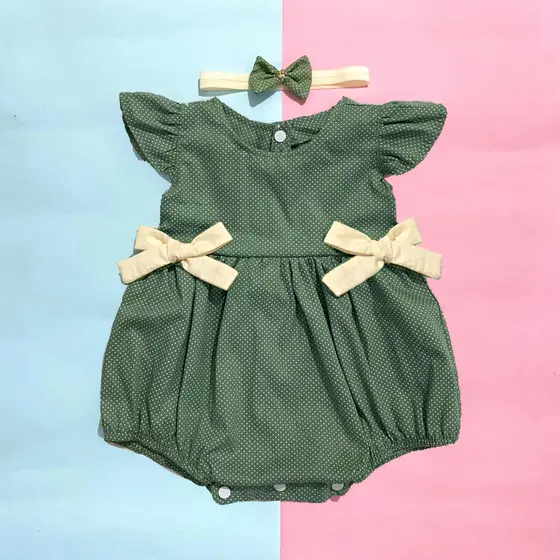 Macaquinho Infanti para Bebês Meninas Tamanho 0-9 Meses Várias Cores
