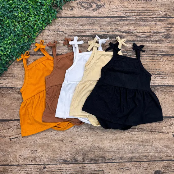 Body Vestido Suede Canelado Charme Conforto Praticidade Roupa de bebe
