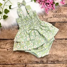 Body Vestido Bebe Menina 100% algodão tiara Tamanho 4 a 16 meses