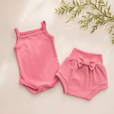 Kit Body Alcinha Tapa fralda Bebê Menina Canelado Conforto Roupa infantil
