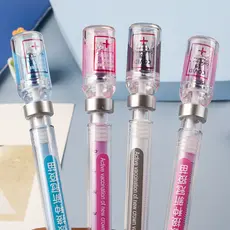 Caneta De Gel Seringa Criativa Modelagem De Tubo De Papelaria Descompressão 0,5mm Água