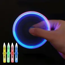 Nova caneta luminosa criativa descompressão LED luz giratória crianças presente com