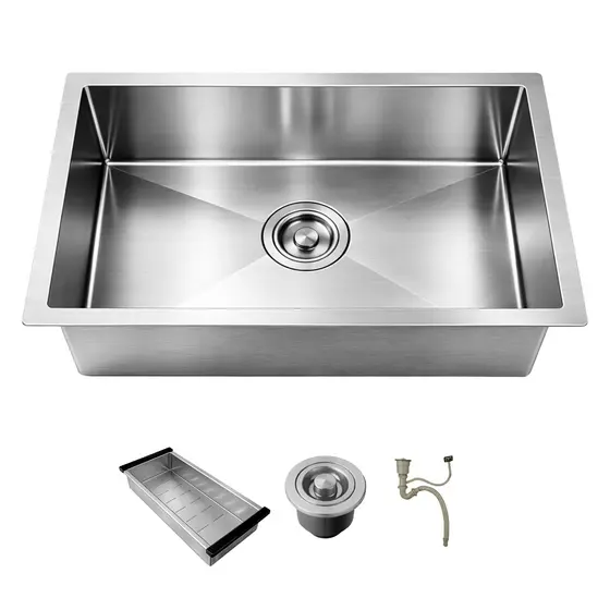 Cuba De Cozinha Gourmet Retangular Pia Completa 60x40 Premium Aço Inox 304 Escovada Prata Brinovar