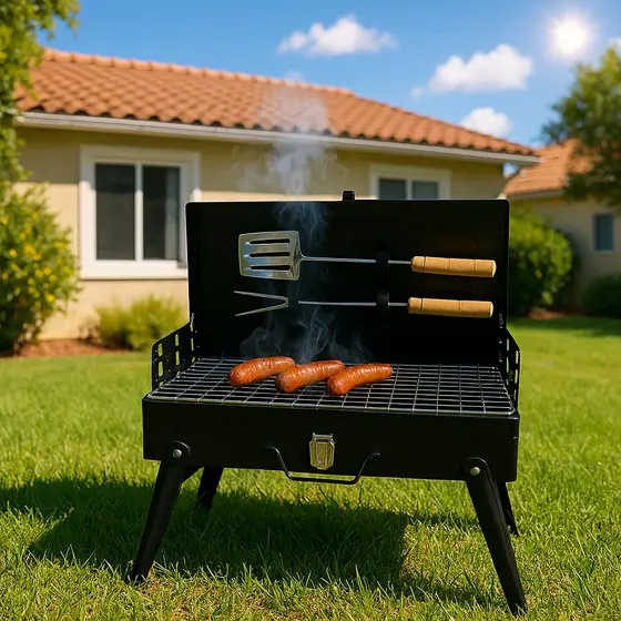 Mini Churrasqueira Portátil - Perfeita para Camping e Viagens