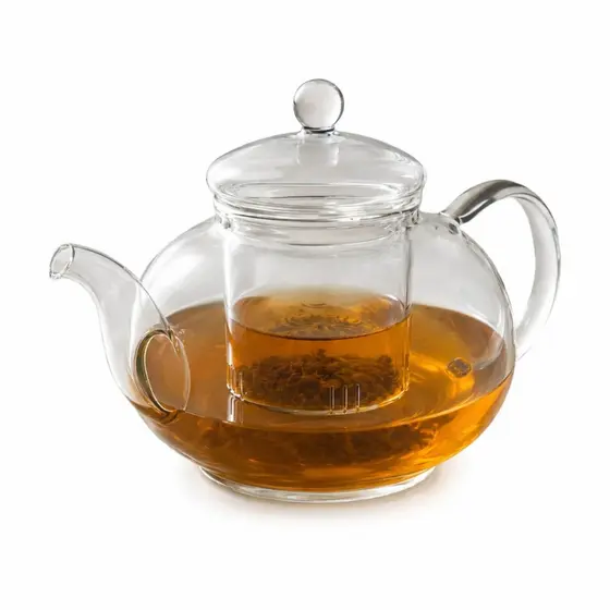 Chaleira de Vidro Borossilicato 1000ml com Infusor – Resistência ao Calor, Chá e Infusão
