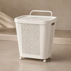 Cesto de Roupas Sujas Banheiro Lavanderia Multiuso 60L