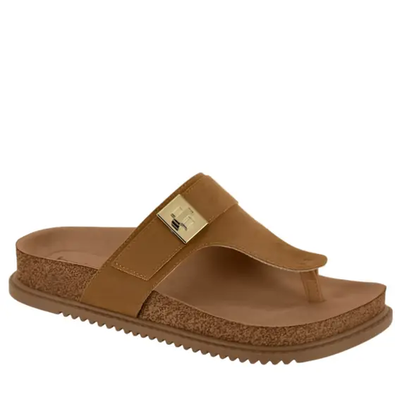 Sandália Feminina Papete Beira Rio Casual 8524.113 Camurça Confortável
