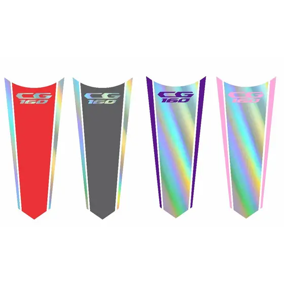 adesivo tanque gravata holográfico titan/Fan/start 125/150/160 LAMINADO COM PELÍCULA TRANSPARENTE