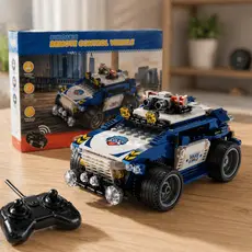 Carrinho Blocos De Montar Com 302 Peças Com Controle Remoto Colecionável Brinquedo Infantil Criança