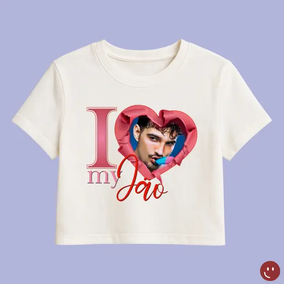 Cropped Baby Tee Cantor Brasileiro Jão - Cropped Personalizado de Fã para Fã - 100% Algodão
