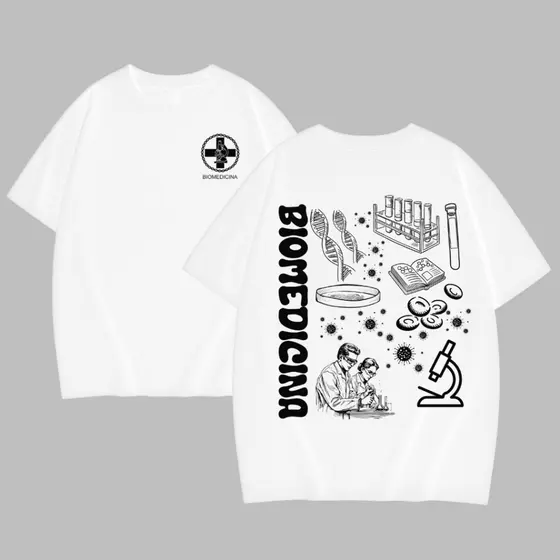 Camiseta Tshrit Curso Faculdade Biomedicina | Blusa Baby Look e Unissex 100% Algodão