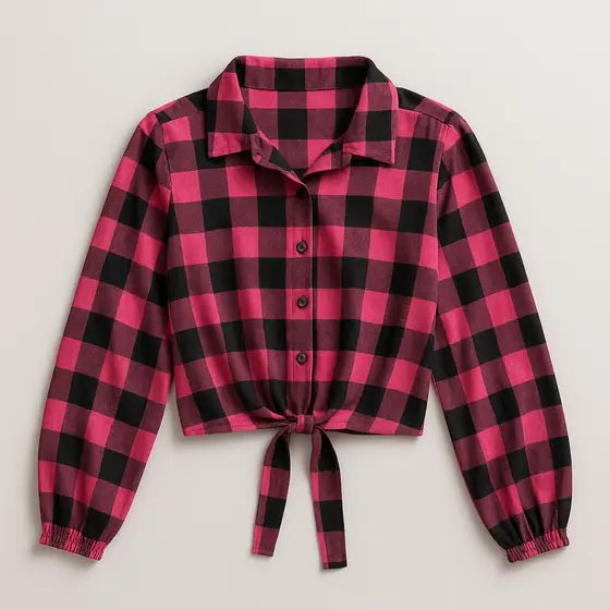 Blusa Xdrez Infantil Manga Longa - Festa Junina - Festa Julina