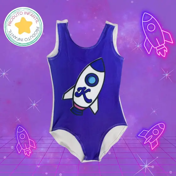 Body Infantil com Foguete Youtuber Katlen Dos Rosa - Zuum Boom