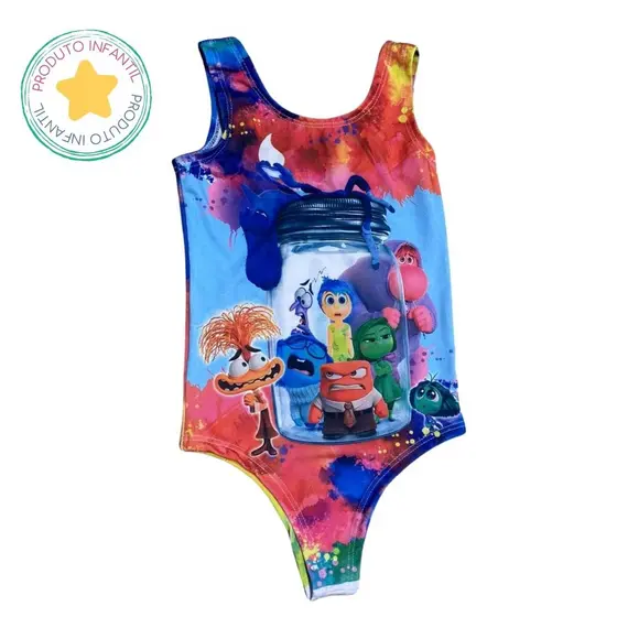 Body collant Infantil  animação Divertida-Mente