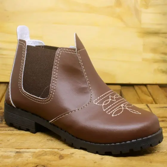 Bota botinha .jeca jequinha coturno cauntry cowboy com costura infantil