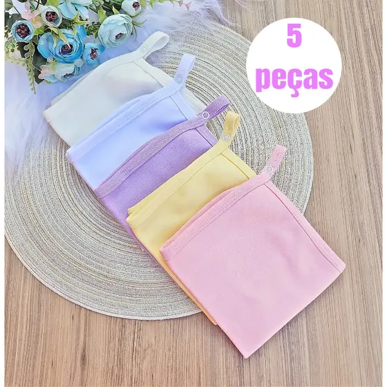 KIT DE 5 PANINHO DE BOCA EM MALHA PARA BEBÊ 100% ALGODÃO  ENXOVAL MATERNIDADE