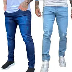 Kit Calças Masculinas Jeans Skinny Casual Lisa Conforto