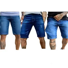Kit Bermudas Jeans Premium Clara-Media-Escura